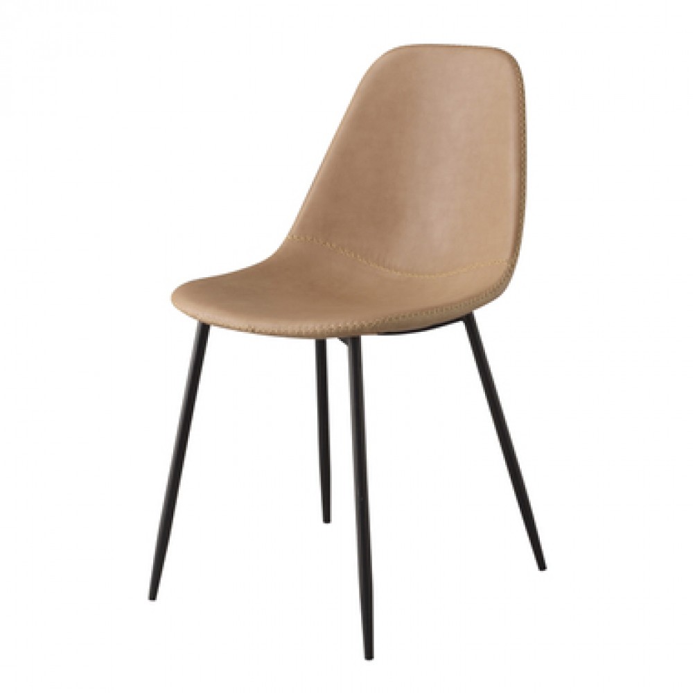 チェア２脚セット［ベージュ/ブラウン］