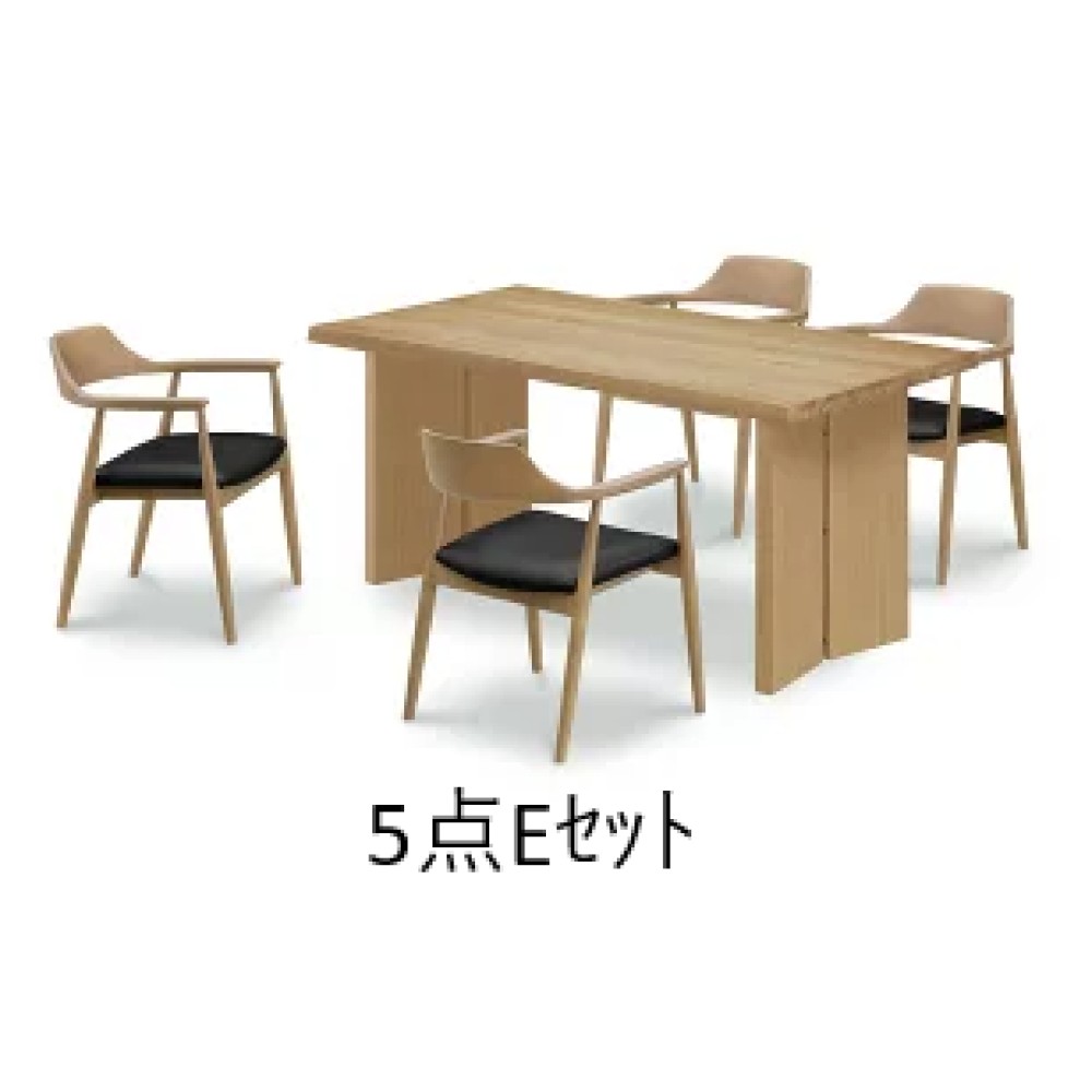 ダイニングテーブルセット［１５５／１８５］［ナチュラル／ウォールナット］ サムネイル 6