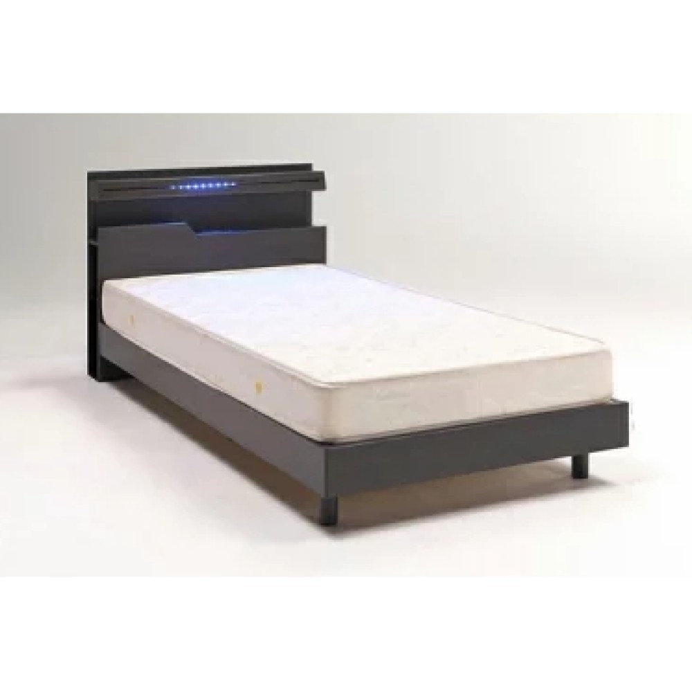 ベッドフレームのみ［脚付きタイプ］［シングル／セミダブル／ダブル／ワイドダブル］［ブラウン／コンクリート／ホワイト］