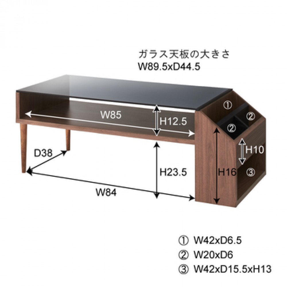 センターテーブル［９０］［ブラウン］ サムネイル 2