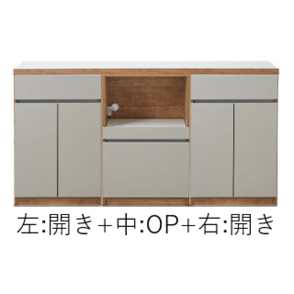 キッチンカウンター［１８０］［ホワイト木目／ブラウン木目／ナチュラルグレージュ］ サムネイル 18