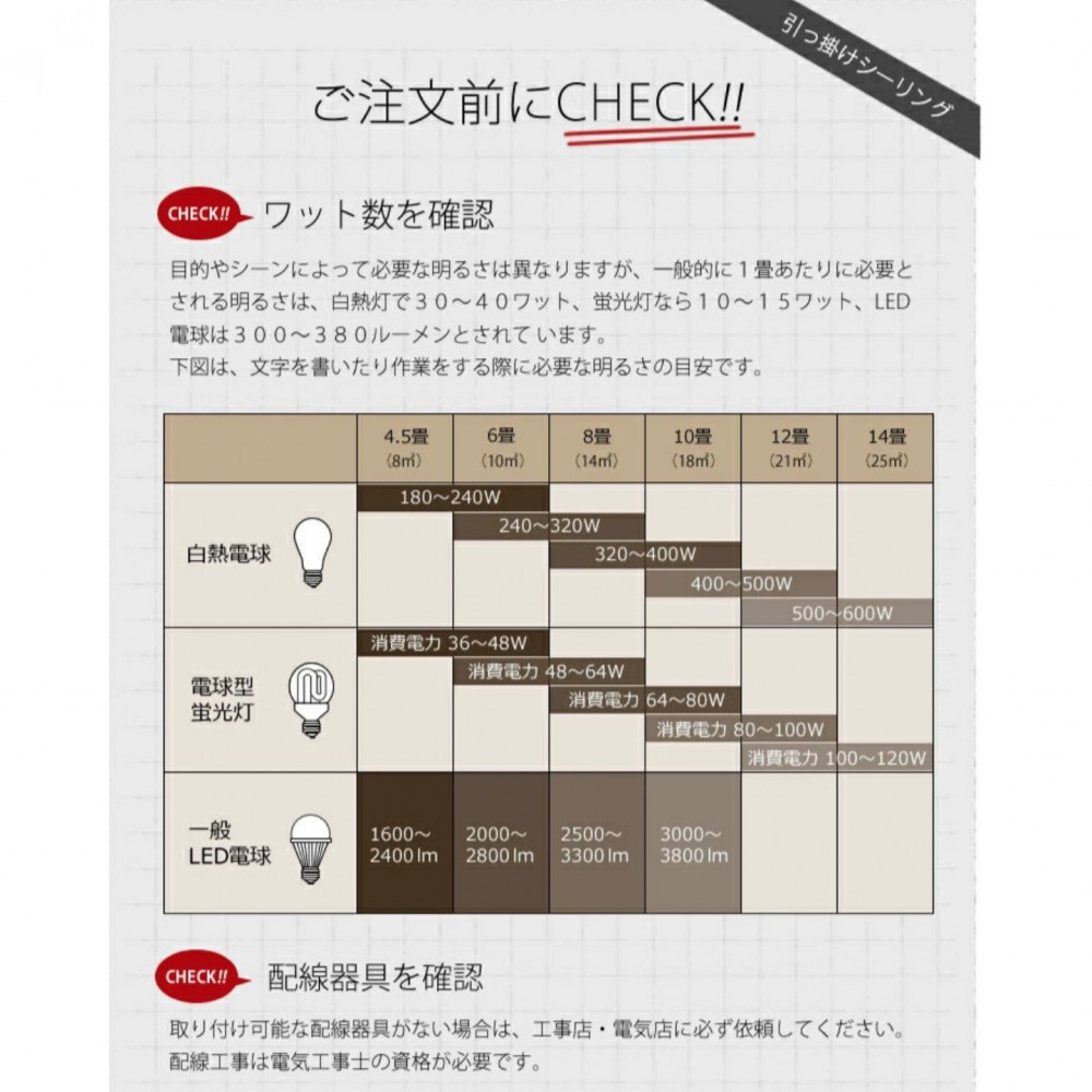 シーリングランプ［ブラック/ブラス］ サムネイル 6