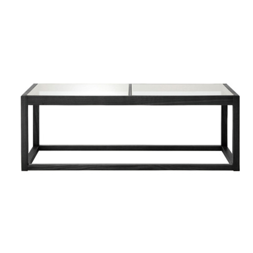 ガラステーブル［１１０］［ブラック／ナチュラル］ サムネイル 4